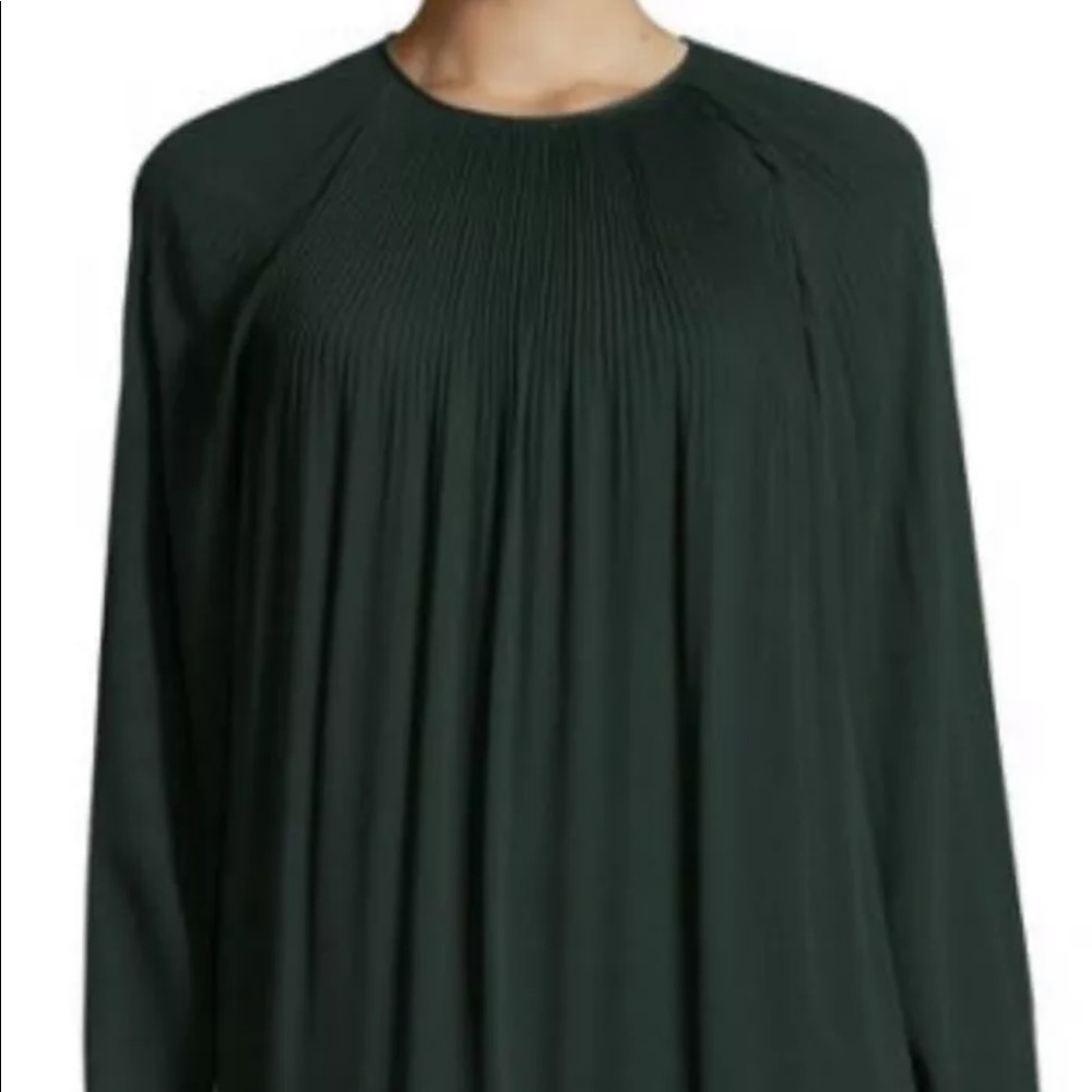 Catherine Malardino Accordion Blouse Green 10